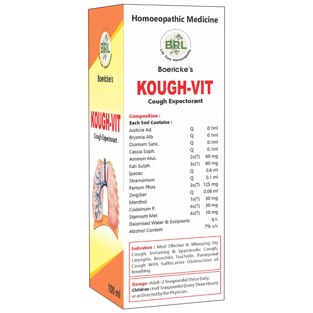 BRL Kough-Vit Cough Expectorant bottle of 100 ml Expectorant