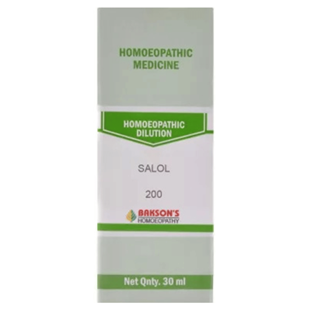 Bakson's Homeopathy Salol Dilution 200 bottle of 30 ml Dilution