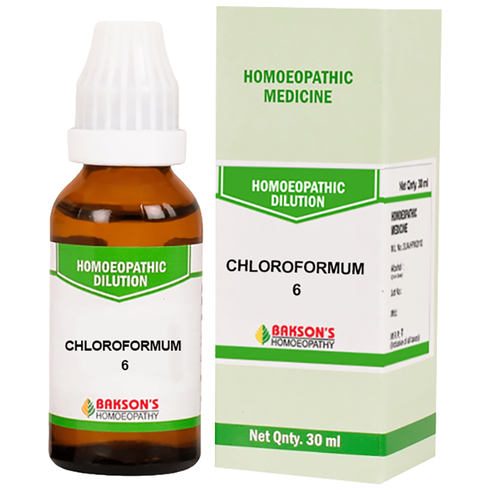 Bakson's Homeopathy Chloroformum Dilution 6 bottle of 30 ml Dilution