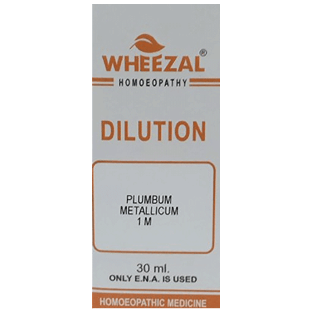 Wheezal Plumbum Metallicum Dilution 1M bottle of 30 ml Dilution