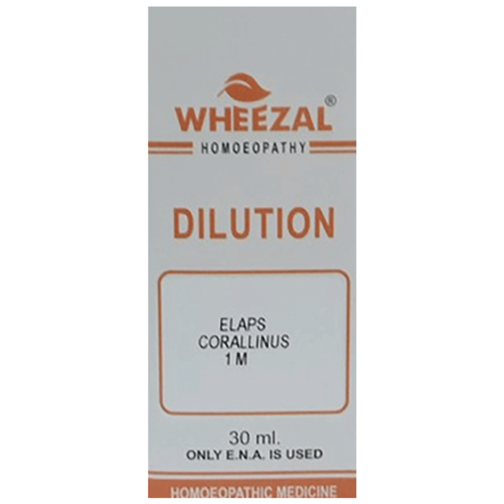 Wheezal Elaps Corallinus Dilution 1M bottle of 30 ml Dilution
