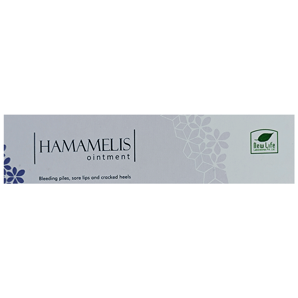 New Life Hamamelis Ointment & Bleeding Piles, Sore Lips & Cracked Heels tube of 25 gm Ointment New Life Hamamelis Ointment & Bleeding Piles, Sore Lips & Cracked Heels tube of 25 gm Ointment