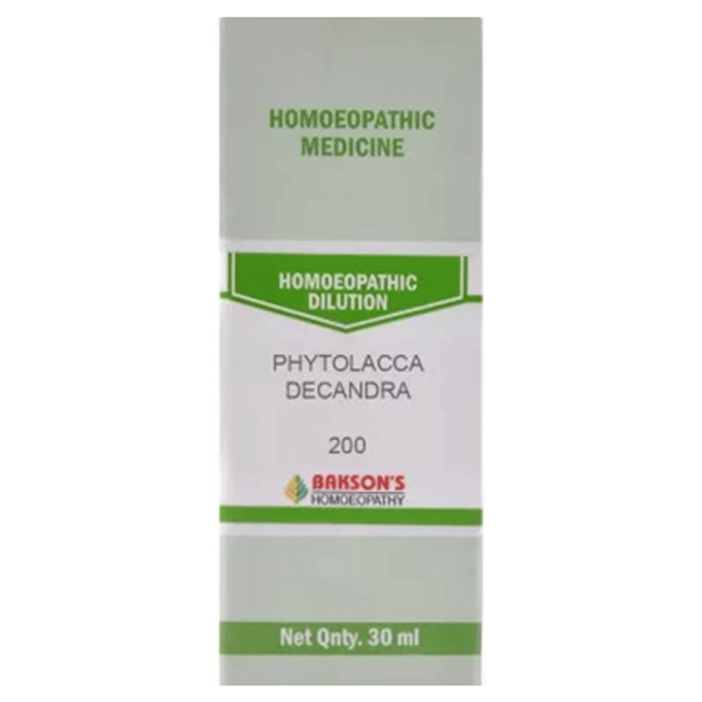 Bakson's Homeopathy Phytolacca Decandra Dilution 200 bottle of 30 ml Dilution Bakson's Homeopathy Phytolacca Decandra Dilution 200 bottle of 30 ml Dilution