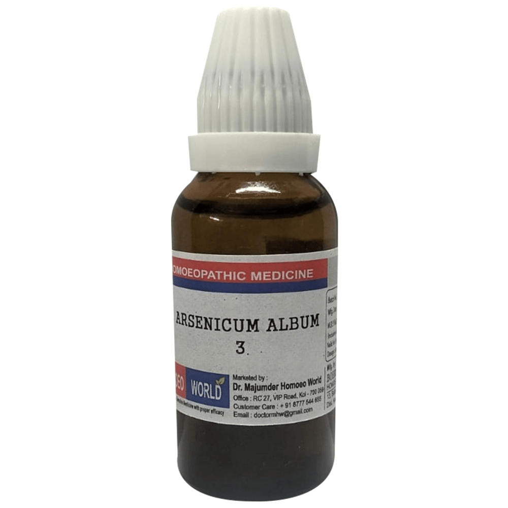 Dr. Majumder Homeo World Arsenicum Album Dilution 3 (30ml Each) combo pack of 6 bottles