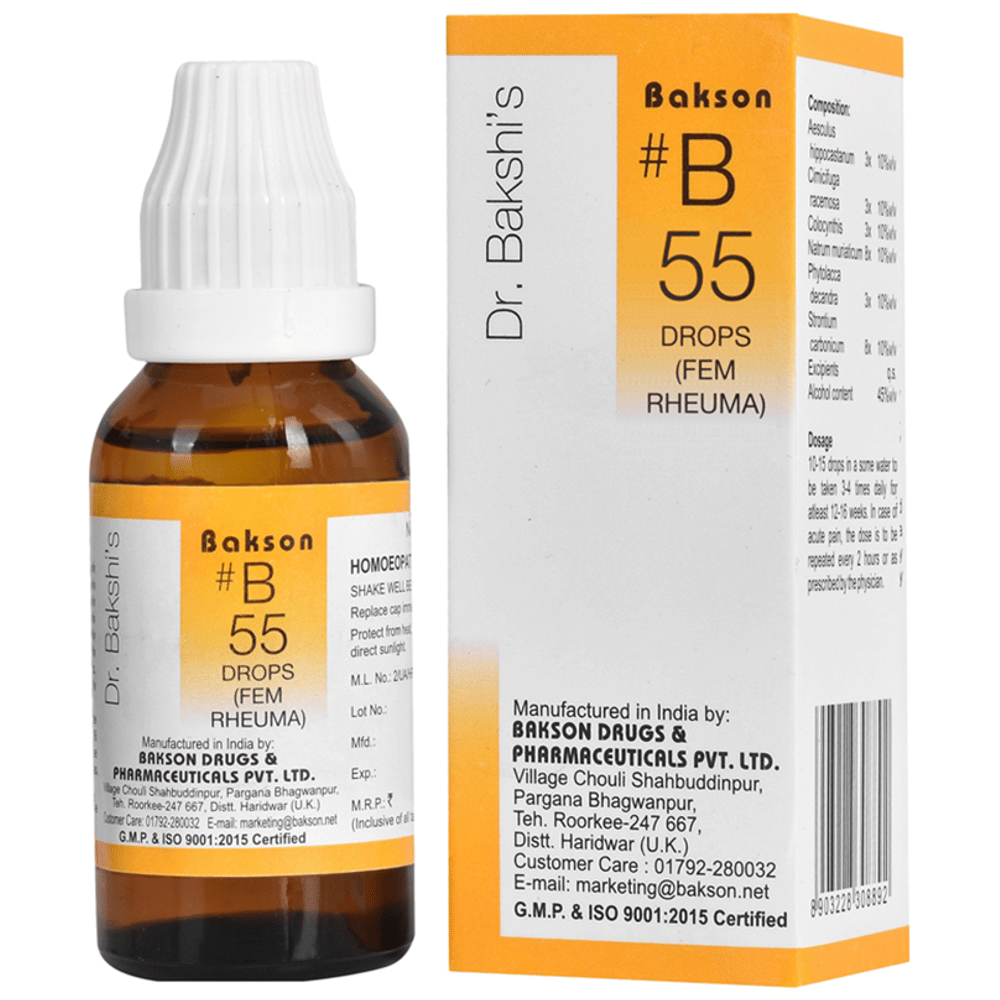 Bakson B55 Fem Rheuma Drop bottle of 30 ml Drop