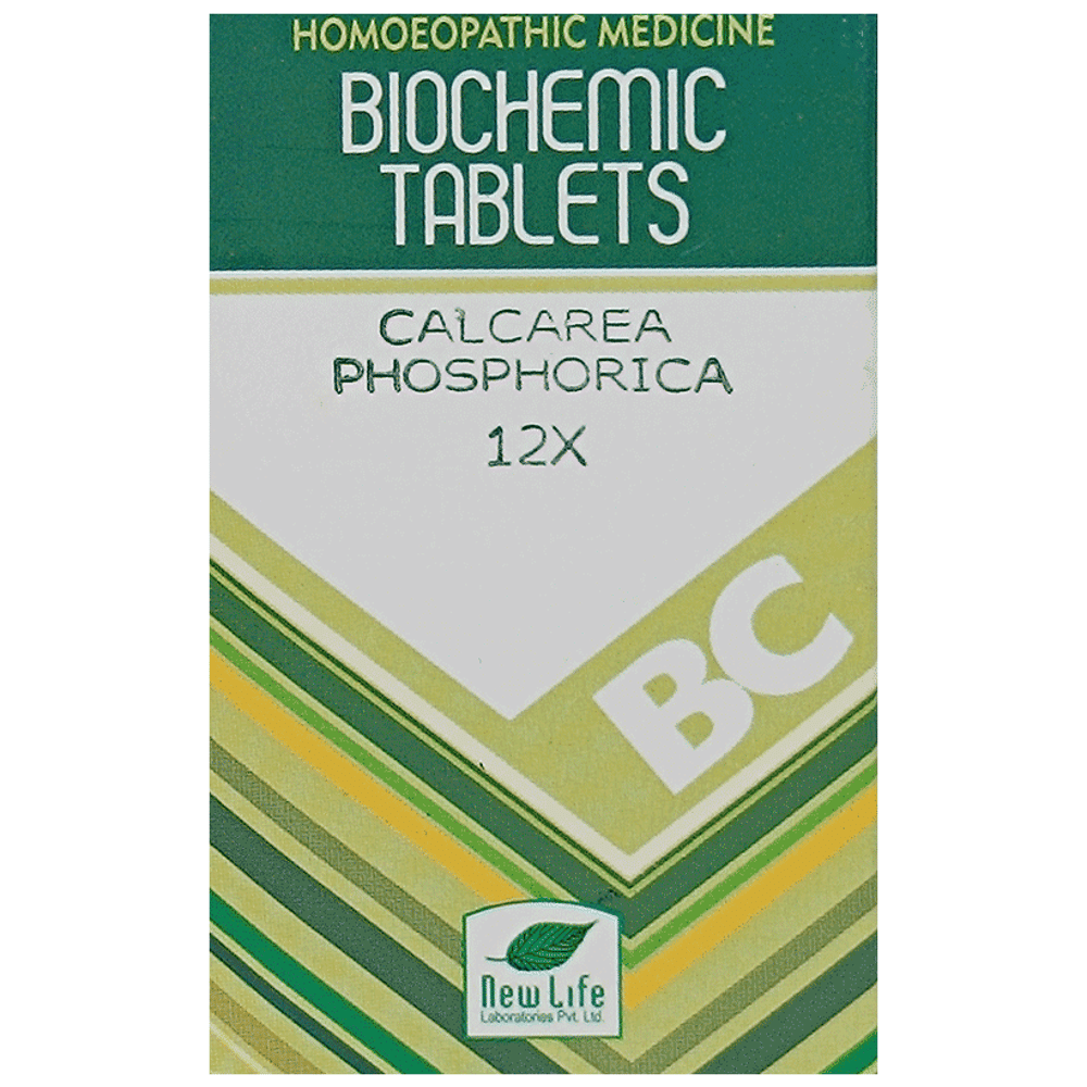 New Life Calcarea Phosphorica Biochemic Tablet 12X bottle of 25 gm Biochemic Tablet