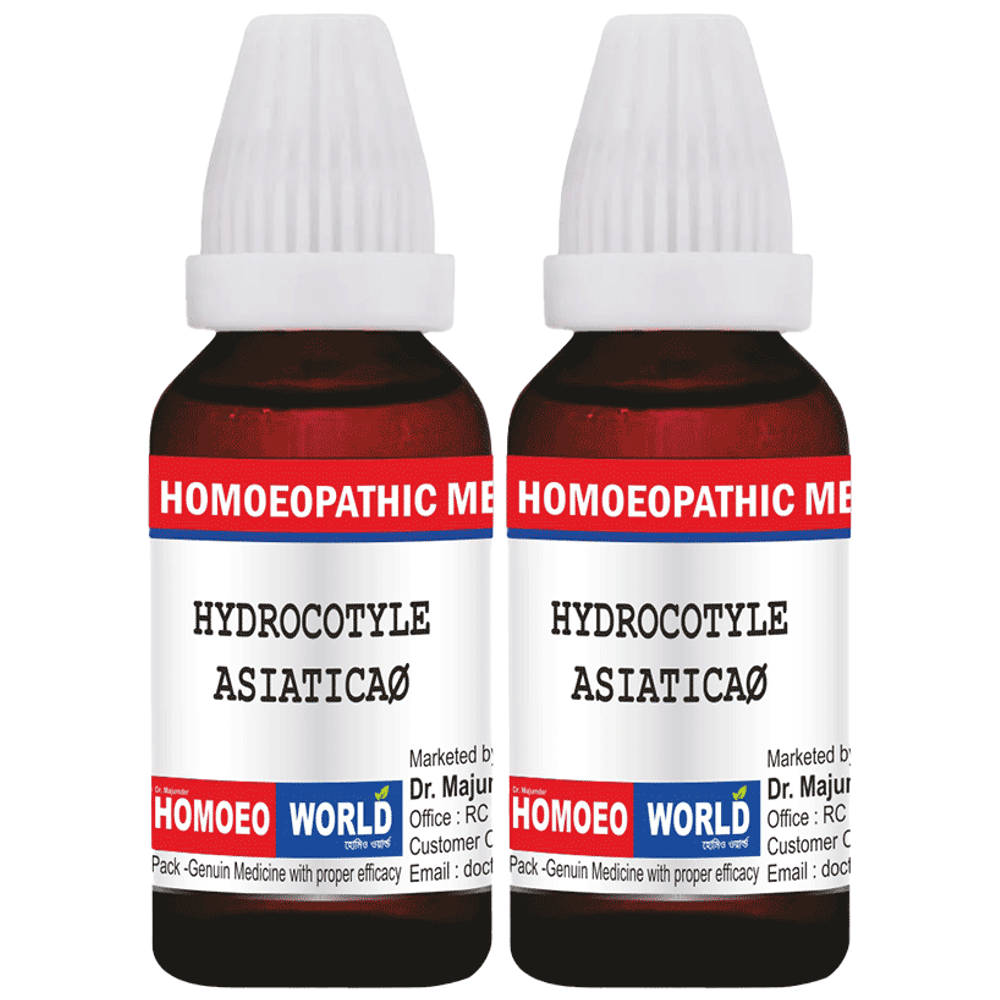 Dr. Majumder Homeo World Hydrocotyle Aisatica Mother Tincture (30ml Each) Q combo pack of 2 bottles