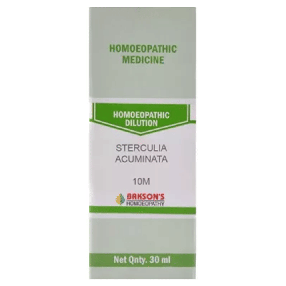 Bakson's Homeopathy Sterculia Acuminata Dilution 10M bottle of 30 ml Dilution Bakson's Homeopathy Sterculia Acuminata Dilution 10M bottle of 30 ml Dilution