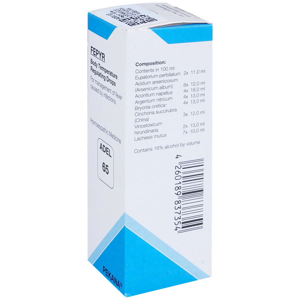 ADEL 65 Fepyr Body Temperature Management Viral Fever Drop bottle of 20 ml Drop ADEL 65 Fepyr Body Temperature Management Viral Fever Drop bottle of 20 ml Drop