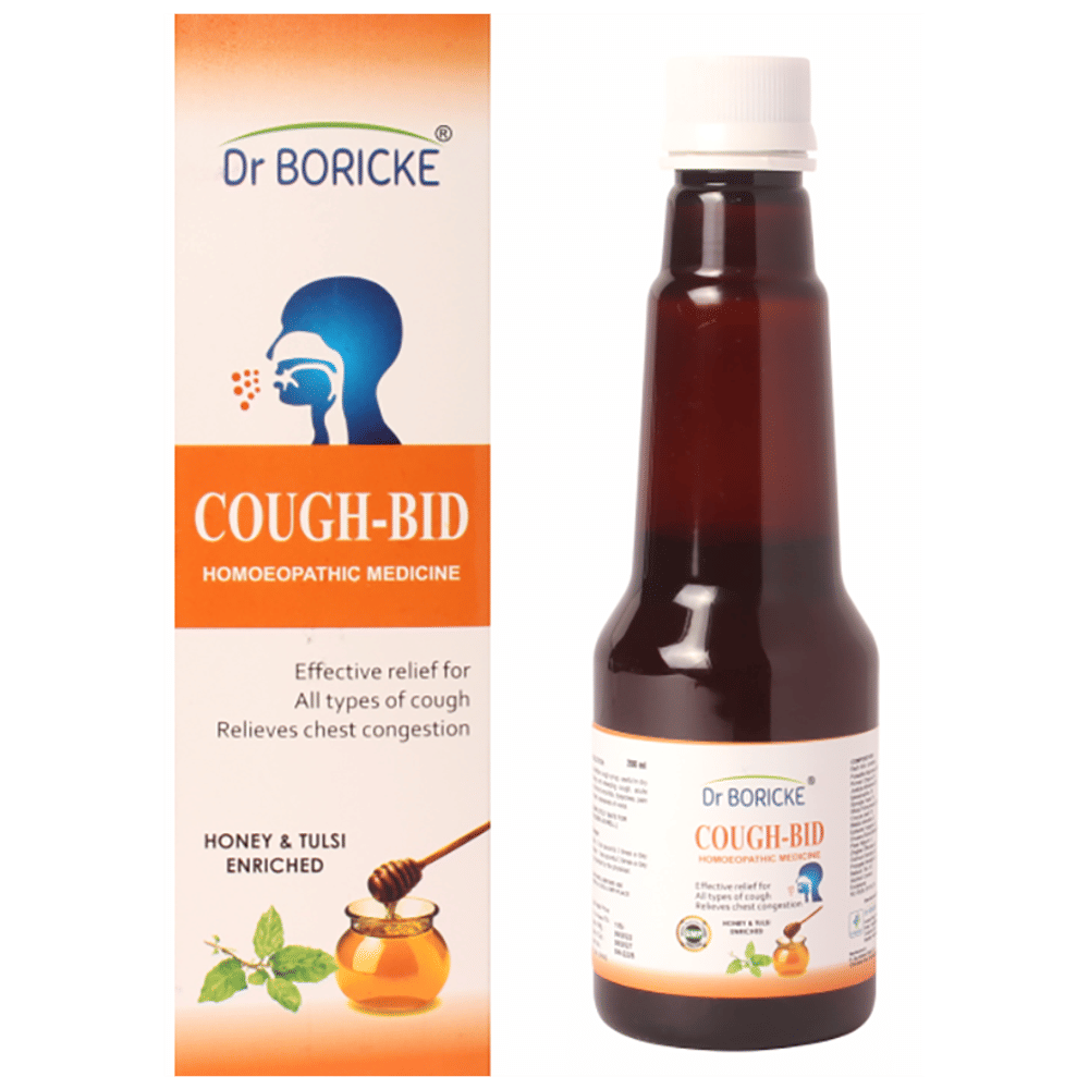Dr Boricke Cough-Bid Syrup Honey & Tulsi bottle of 200 ml Syrup