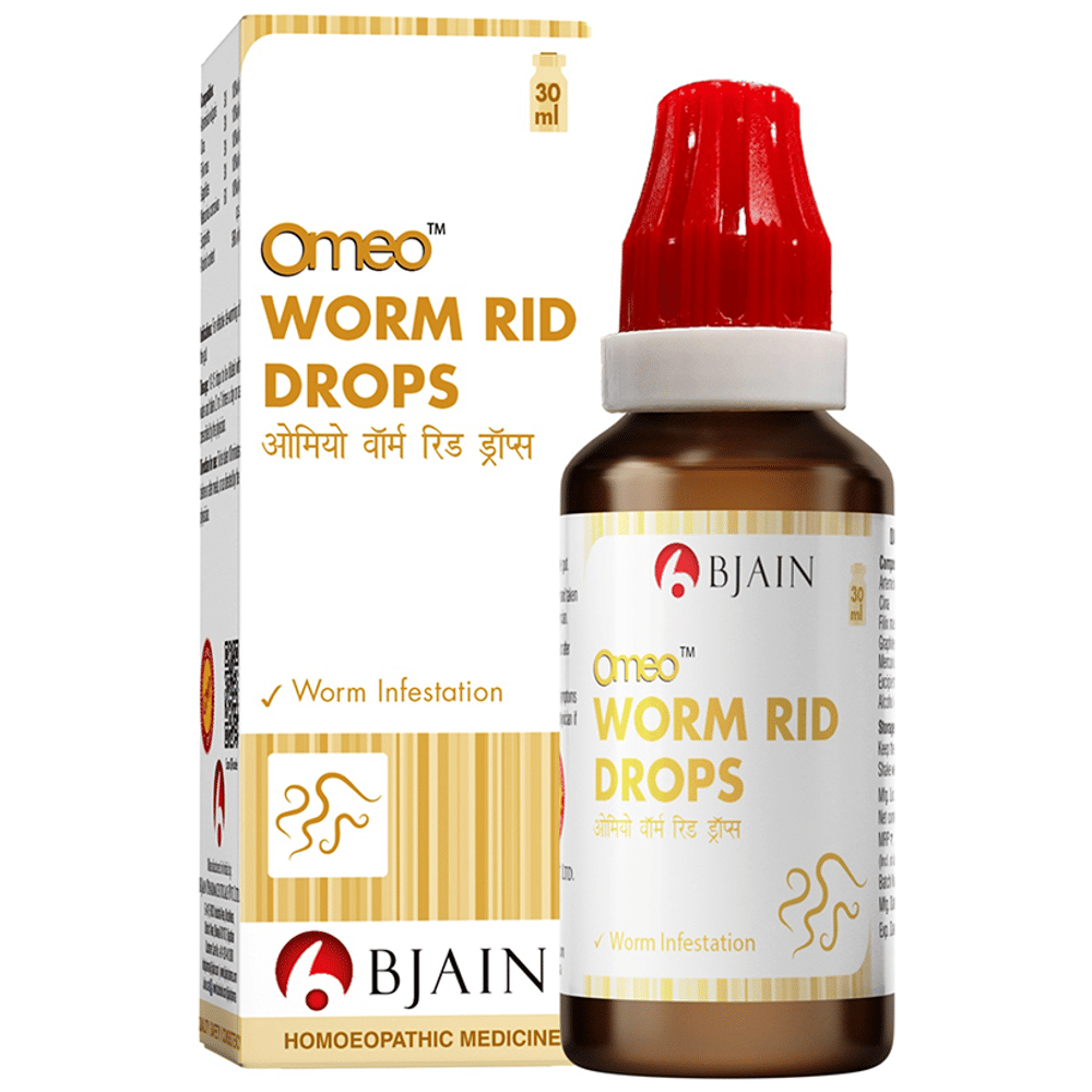 Bjain Omeo Worm Rid Drop bottle of 30 ml Drop