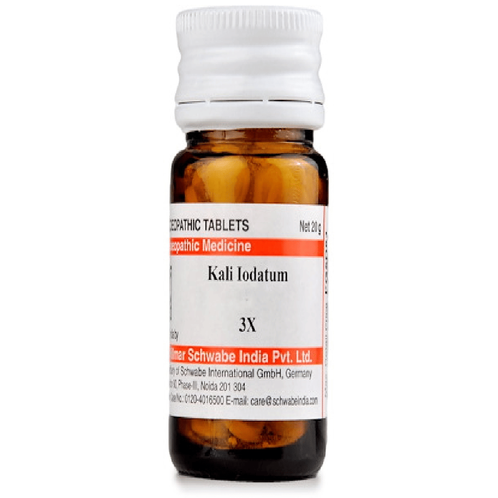 Dr Willmar Schwabe India Kali Iodatum Trituration Tablet 3X bottle of 20 gm Trituration Tablet