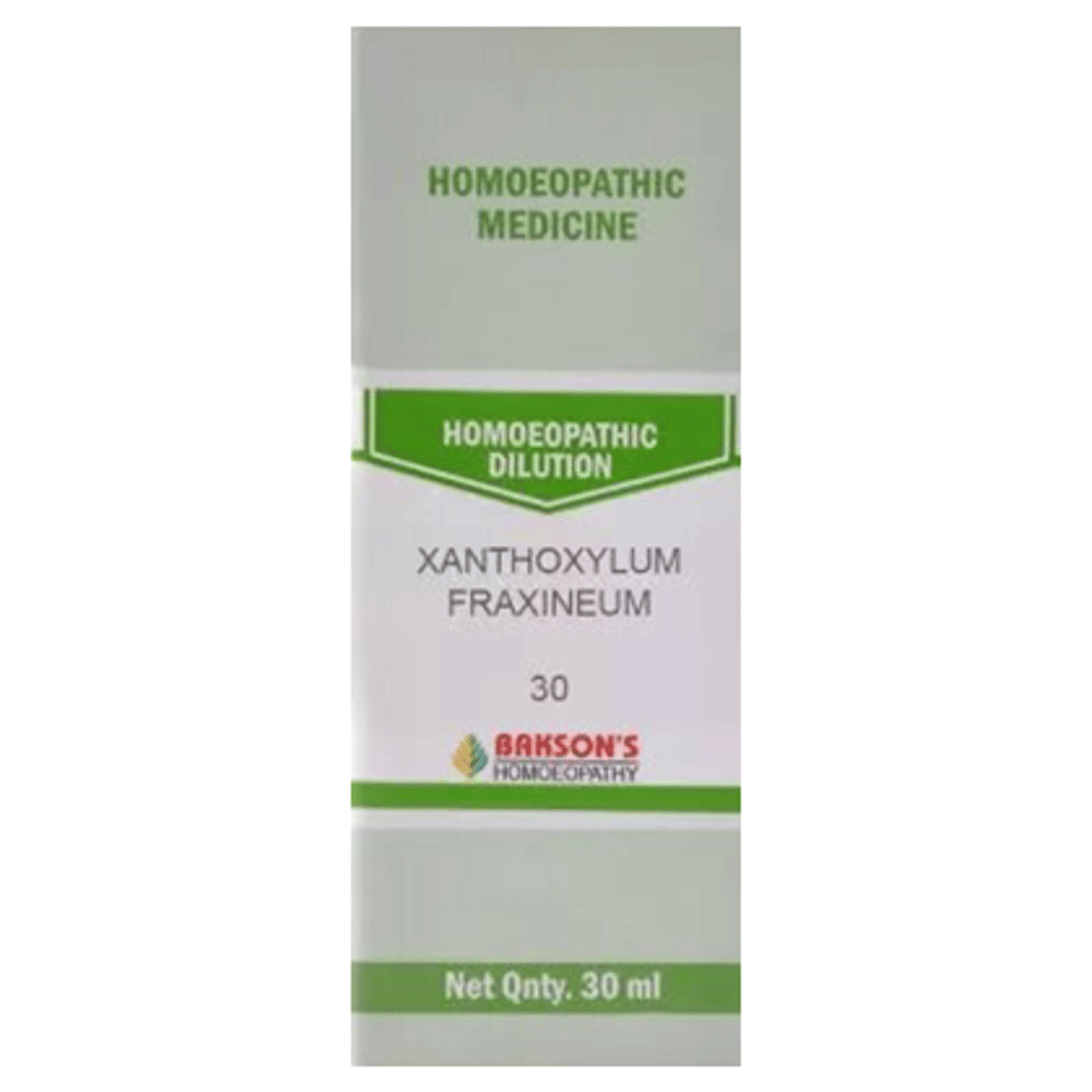 Bakson's Homeopathy Xanthoxylum Fraxineum  Dilution 30 bottle of 30 ml Dilution
