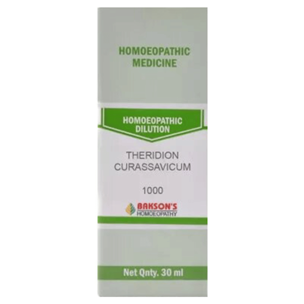 Bakson's Homeopathy Theridion Curassavicum Dilution 1000 CH bottle of 30 ml Dilution
