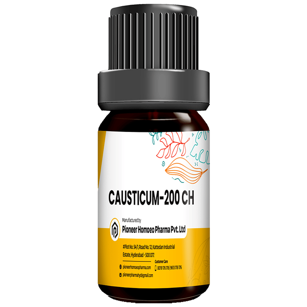 Pioneer Pharma Causticum Globules Pellets Multidose Pills 200 CH bottle of 150 tablets