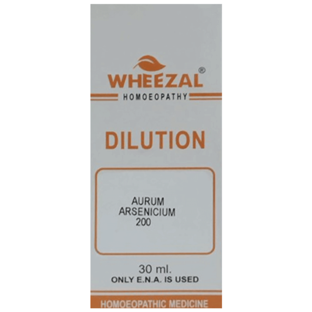 Wheezal Aurum Arsenicium Dilution 200 bottle of 30 ml Dilution