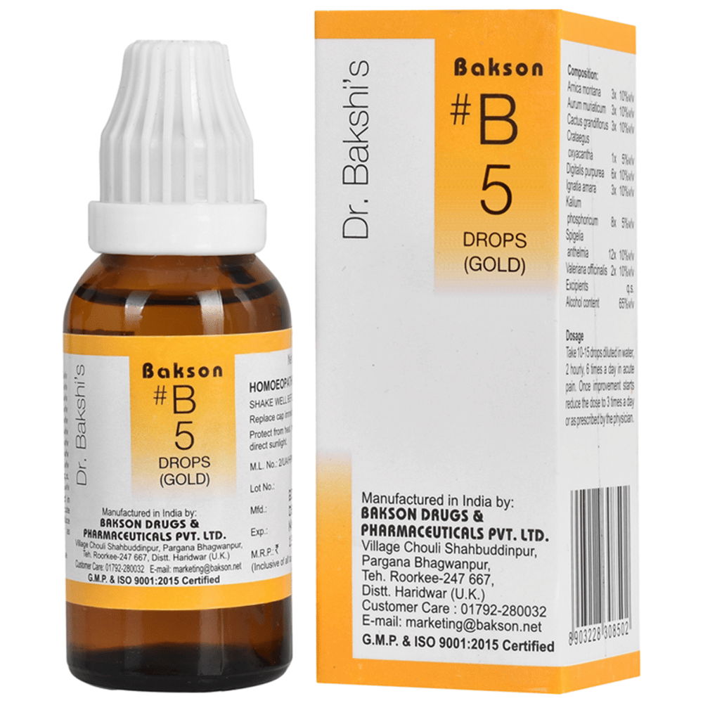 Bakson B5 Gold Drop bottle of 30 ml Drop
