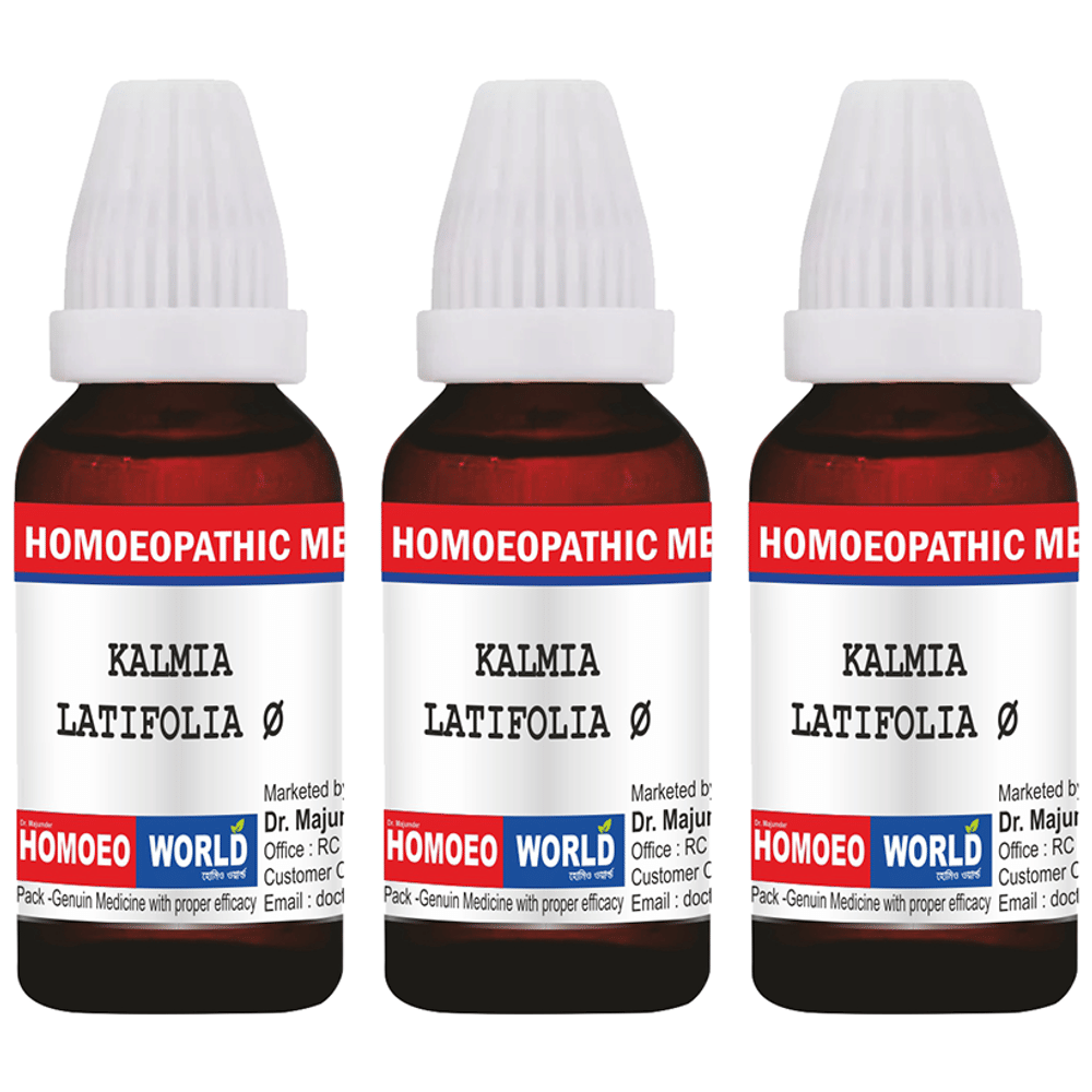 Dr. Majumder Homeo World Kalmia Latifolia Mother Tincture (30ml Each) Q combo pack of 3 bottles