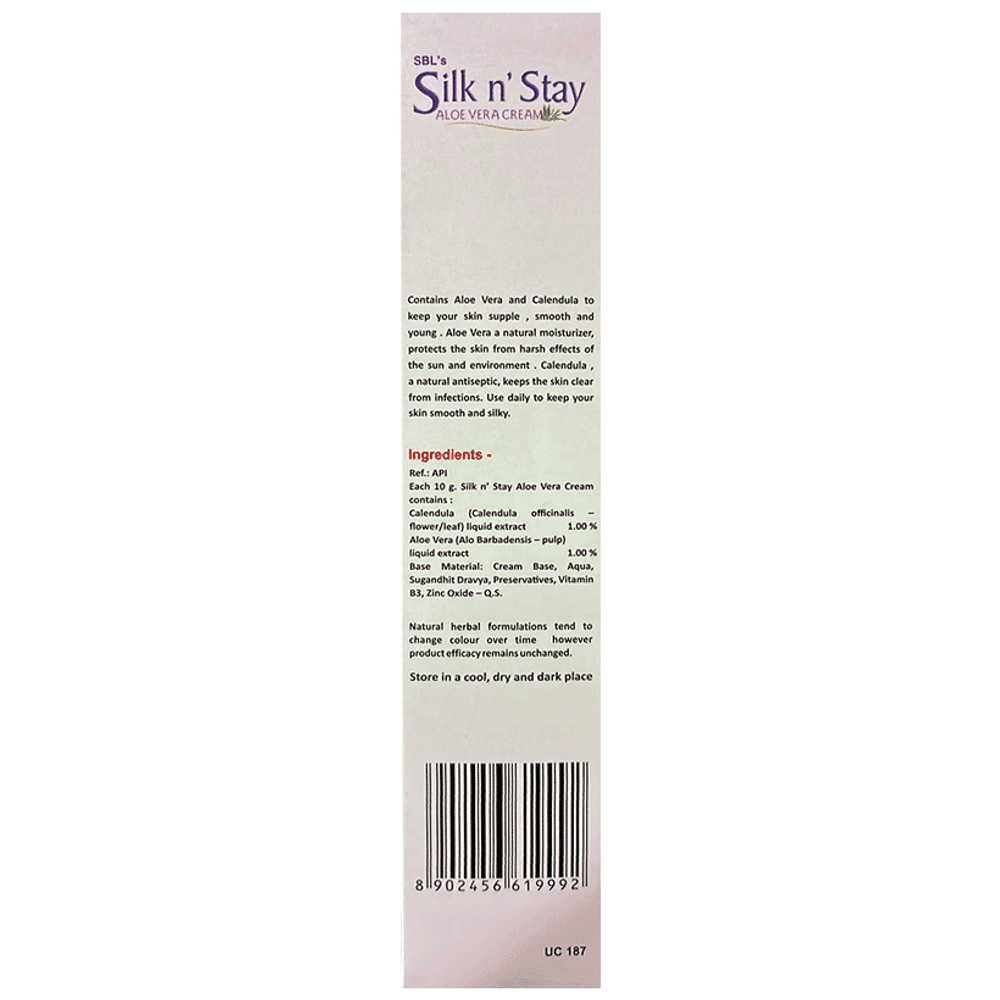 SBL Silk N Stay Aloe Vera Cream for Normal / Oily Skin tube of 100 gm Cream