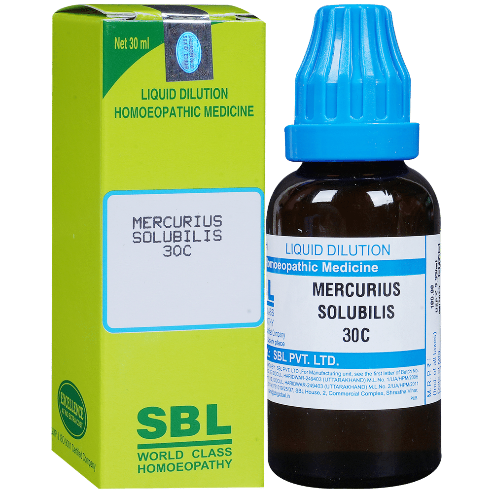 SBL Mercurius Solubilis Dilution 30 CH bottle of 30 ml Dilution