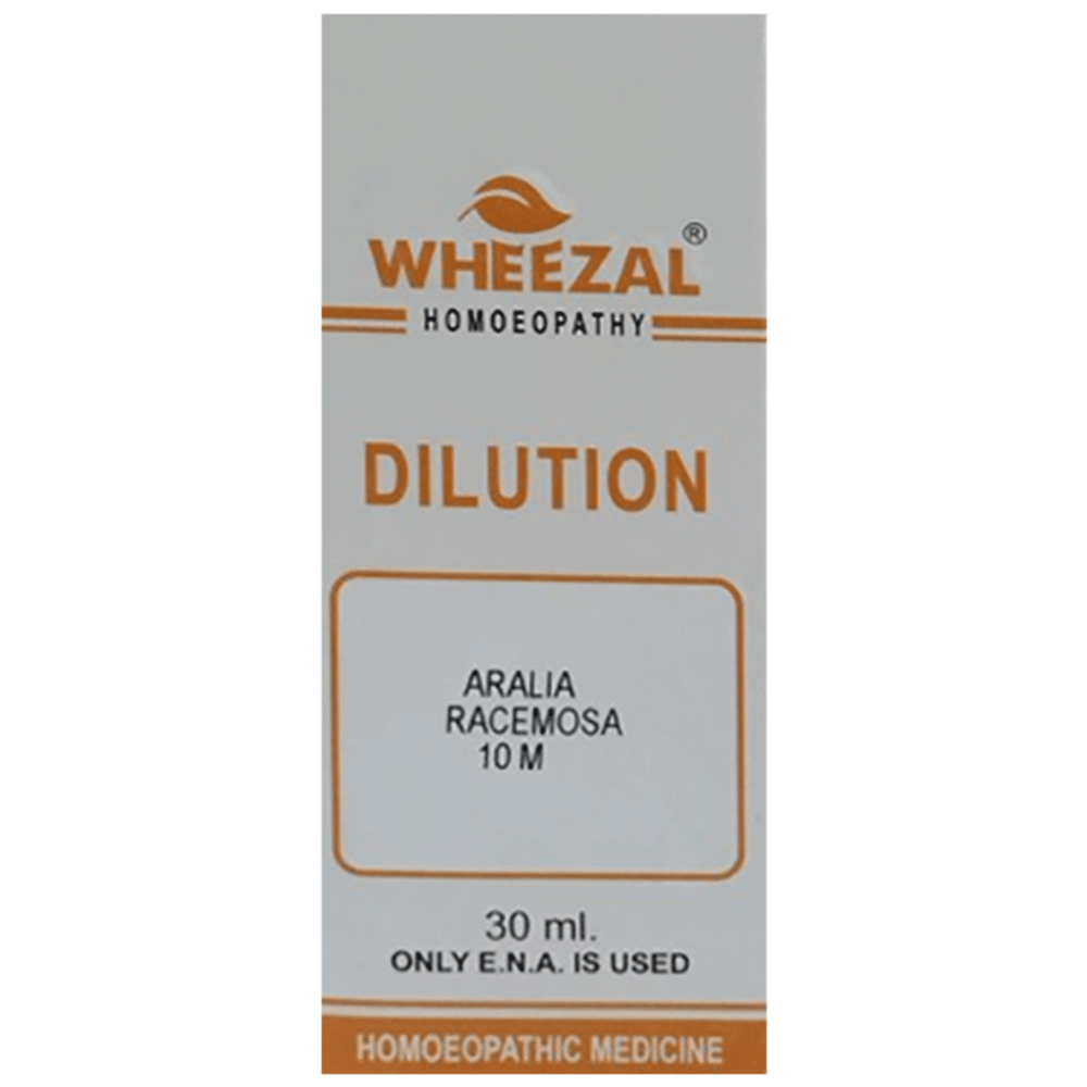Wheezal Aralia Racemosa Dilution 10M bottle of 30 ml Dilution