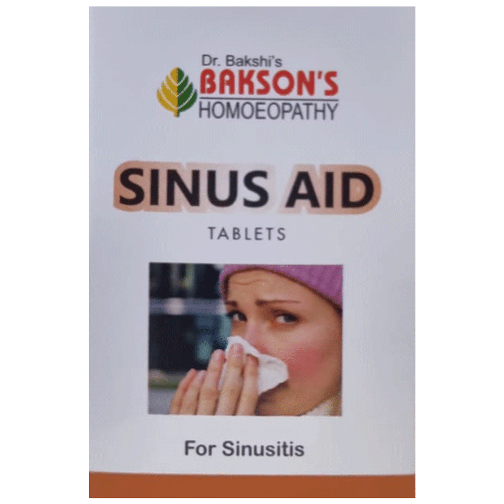 Bakson's Homeopathy Sinus Aid Tablet bottle of 41 gm Tablet