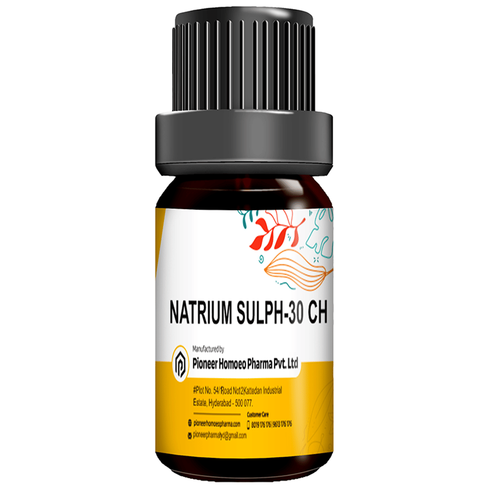 Pioneer Pharma Natrum Sulph Globules Pellets Multidose Pills 30 CH bottle of 150 tablets