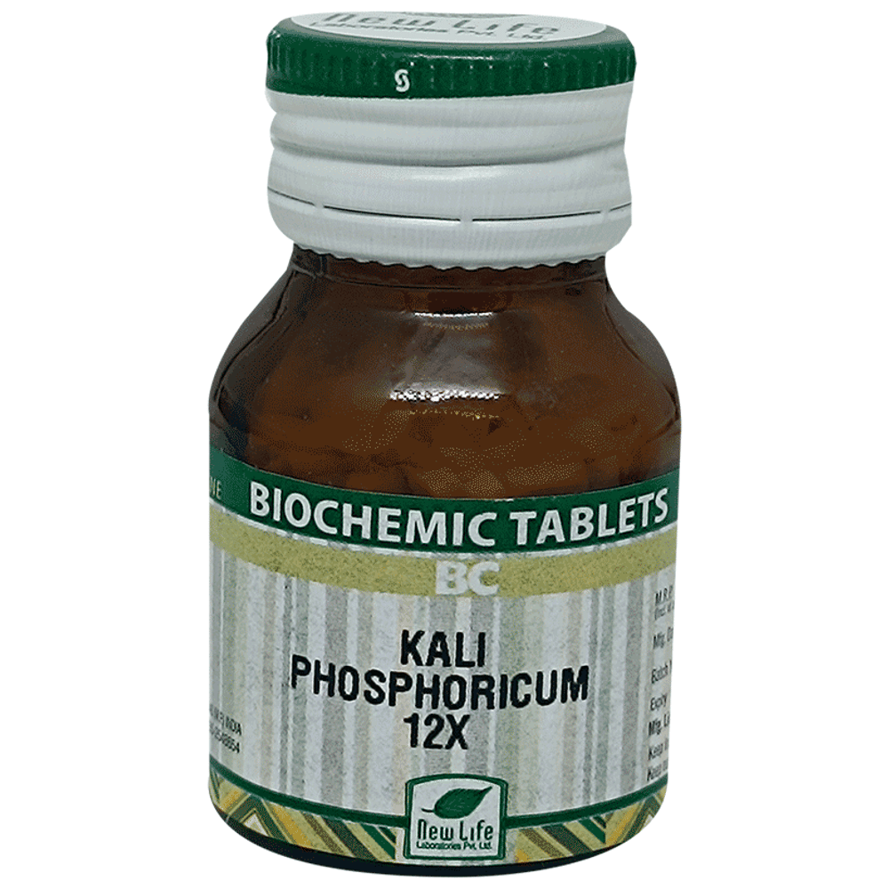 New Life Kali Phosphoricum Biochemic Tablet 12X bottle of 25 gm Biochemic Tablet