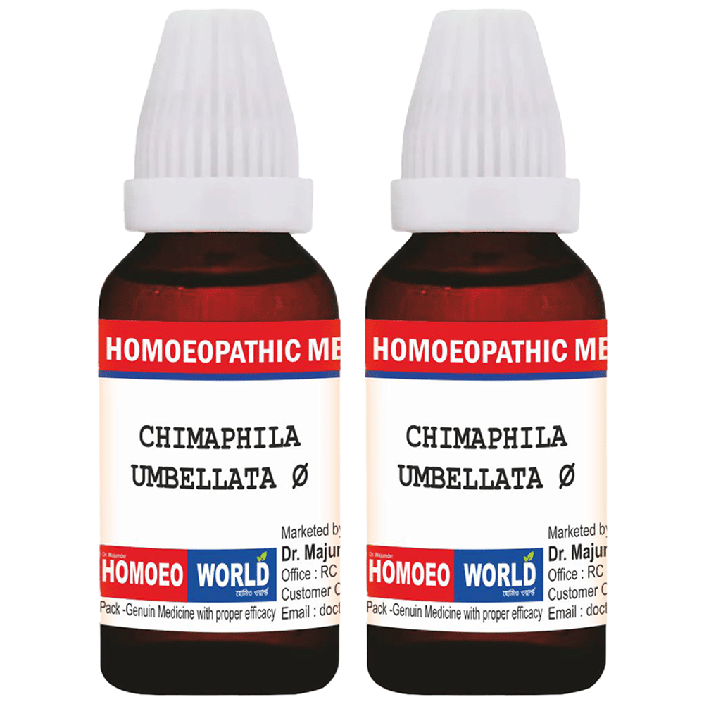 Dr. Majumder Homeo World Chimaphila Umbellata Mother Tincture (30ml Each) Q combo pack of 2 bottles