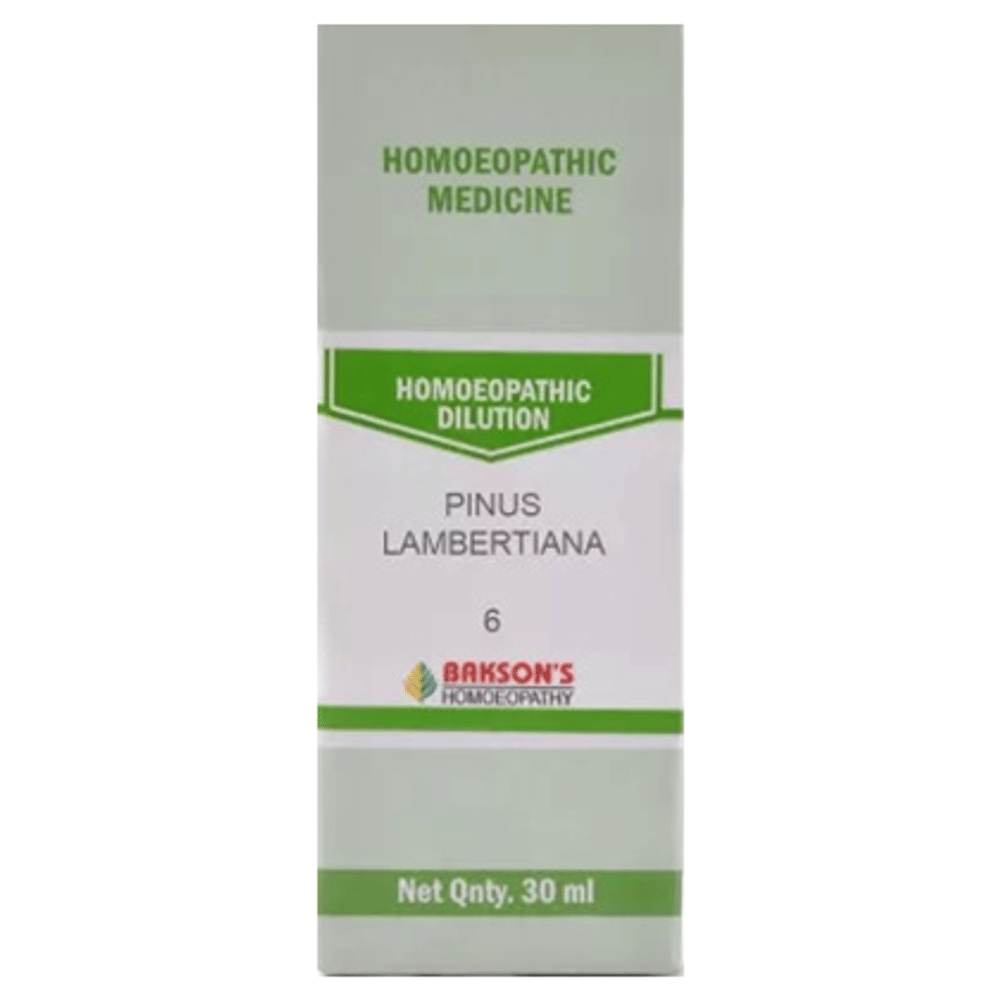 Bakson's Homeopathy Pinus Lambertiana Dilution 6 CH bottle of 30 ml Dilution