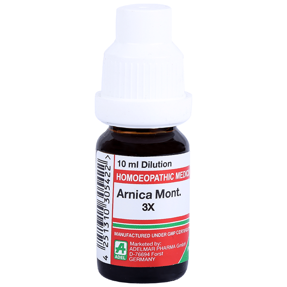 ADEL Arnica Mont. Dilution 3X bottle of 10 ml Dilution