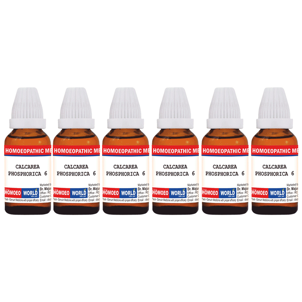 Dr. Majumder Homeo World Calcarea Phosphorica Dilution(30ml Each) 6 CH combo pack of 6 Packs