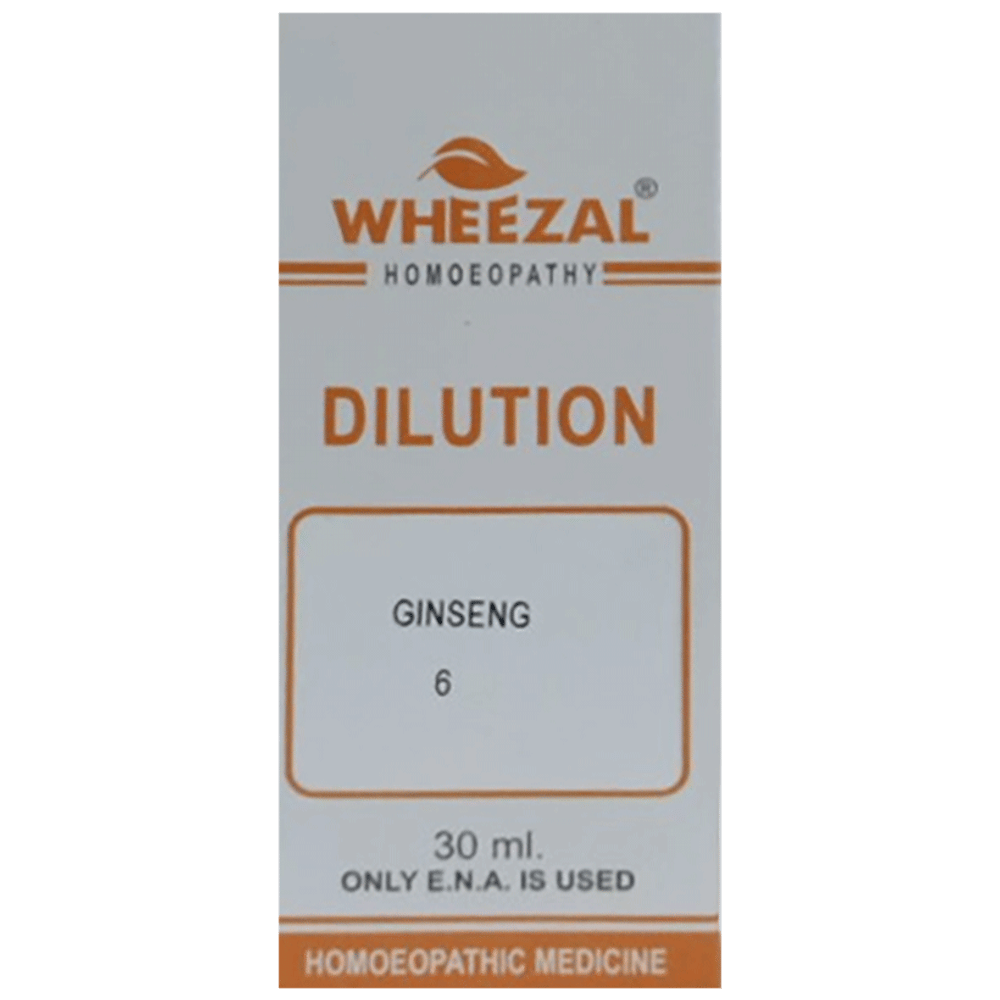 Wheezal Ginseng Dilution 6 bottle of 30 ml Dilution