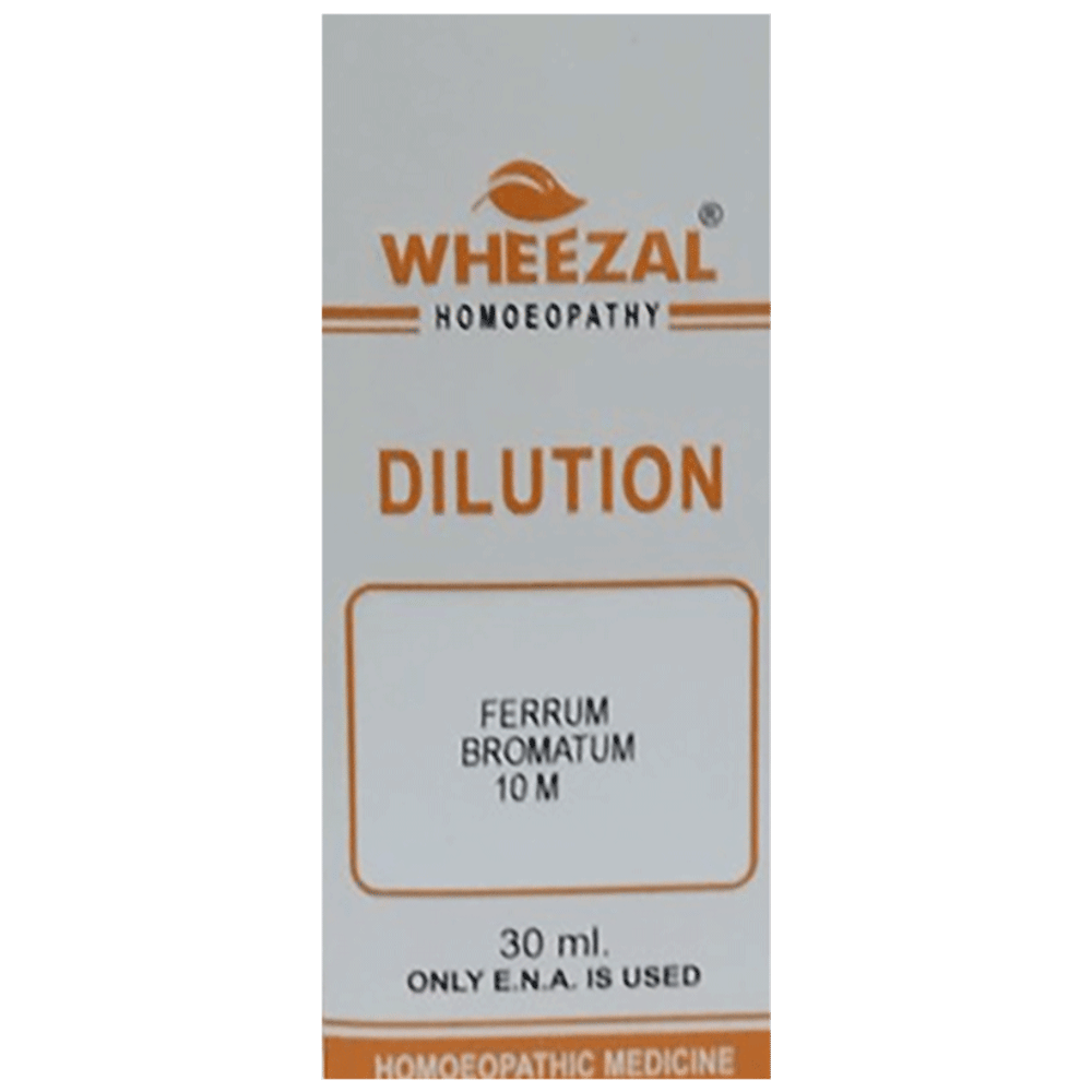 Wheezal Ferrum Bromatum Dilution 10M bottle of 30 ml Dilution Wheezal Ferrum Bromatum Dilution 10M bottle of 30 ml Dilution