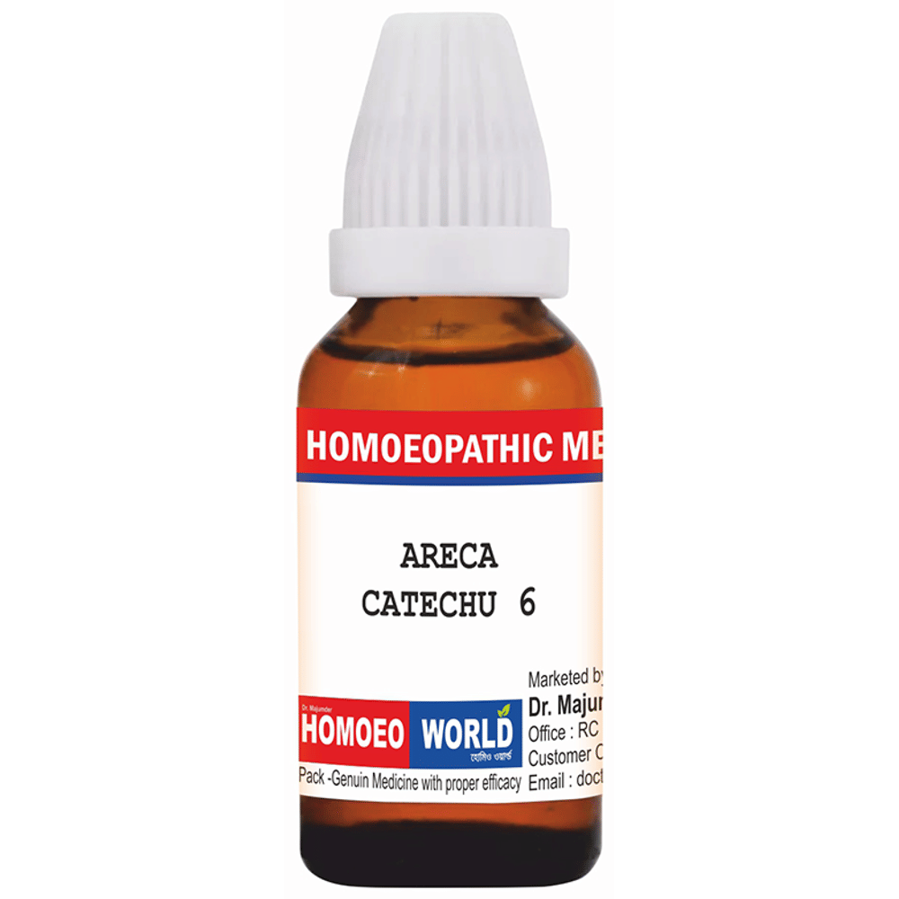 Dr. Majumder Homeo World Areca Catechu Dilution (30 ml Each) 6 CH box of 1 Bottle