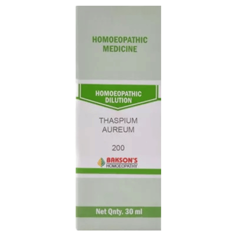 Bakson's Homeopathy Thaspium Aureum Dilution 200 bottle of 30 ml Dilution