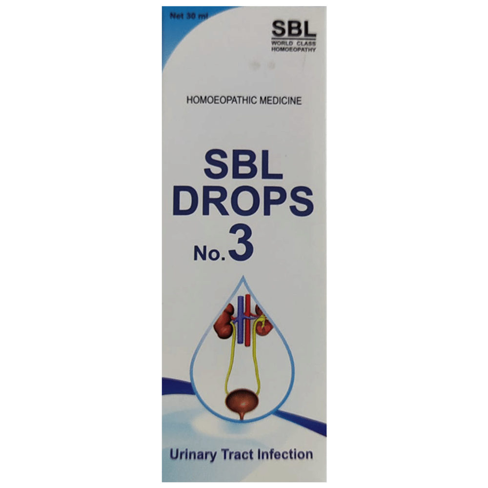 SBL Drops No. 3 (For UTI) bottle of 30 ml Drop