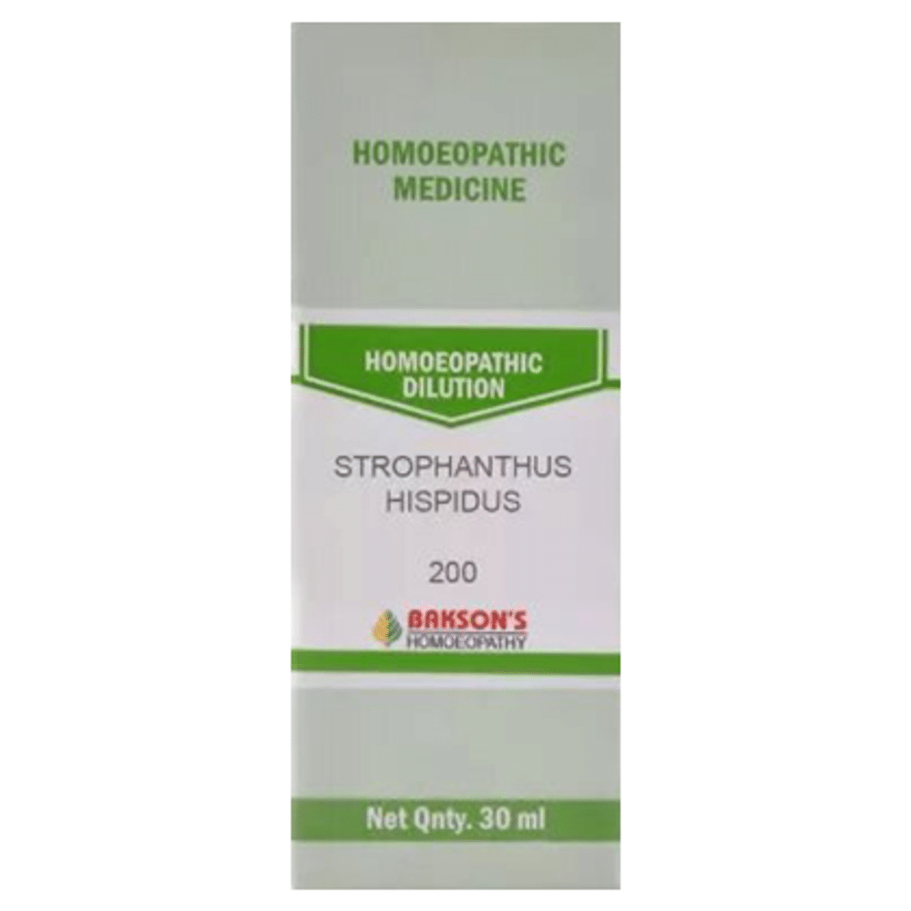 Bakson's Homeopathy Strophanthus Hispidus Dilution 200 bottle of 30 ml Dilution