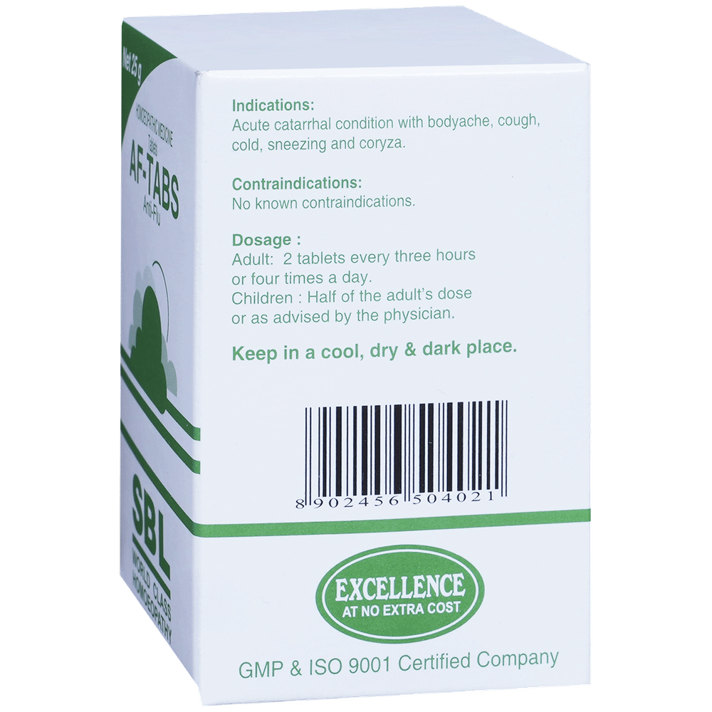 SBL AF-Tabs Tablet bottle of 25 gm Tablet SBL AF-Tabs Tablet bottle of 25 gm Tablet