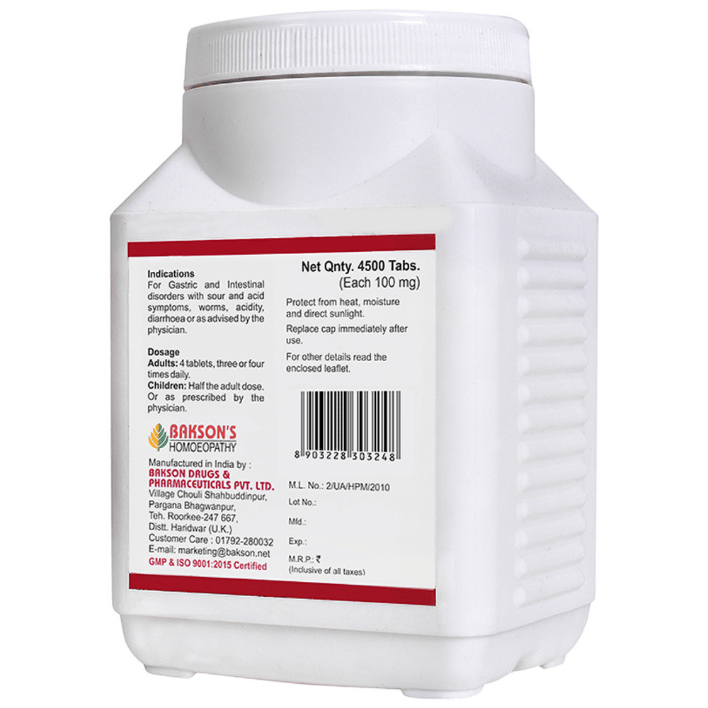Bakson's Homeopathy Natrum Phosphoricum Biochemic Tablet 12X bottle of 4500 biochemic tablets Bakson's Homeopathy Natrum Phosphoricum Biochemic Tablet 12X bottle of 4500 biochemic tablets