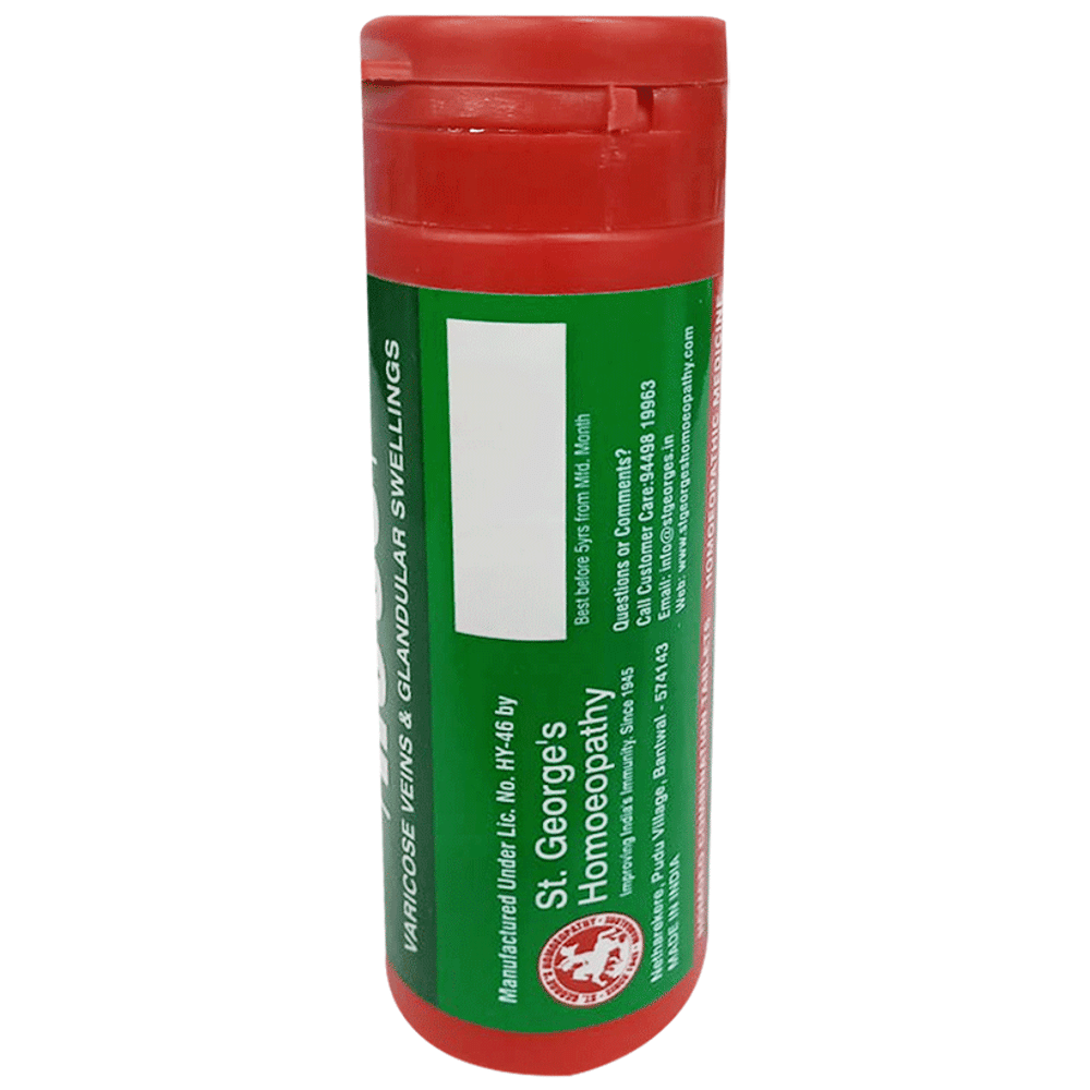 St. George’s HCT 38 Varicose Veins And Glandular Swellings Tablet bottle of 30 gm Tablet St. George’s HCT 38 Varicose Veins And Glandular Swellings Tablet bottle of 30 gm Tablet
