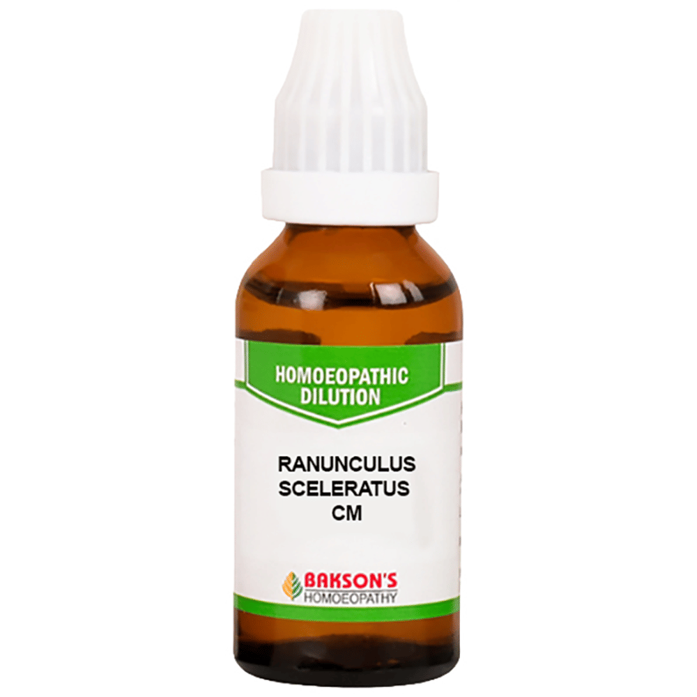 Bakson's Homeopathy Ranunculus Sceleratus Dilution CM bottle of 30 ml Dilution