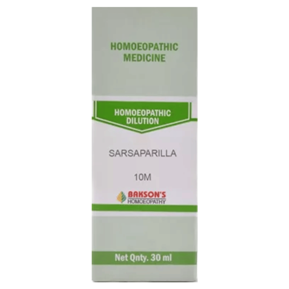 Bakson's Homeopathy Sarsaparilla Dilution 10M bottle of 30 ml Dilution