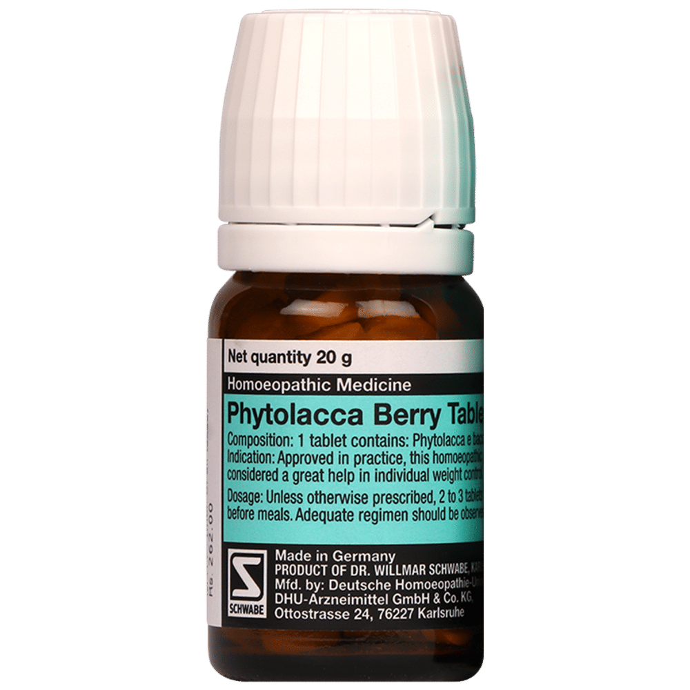 Dr Willmar Schwabe Germany Phytolacca Berry Tablet bottle of 20 gm Tablet