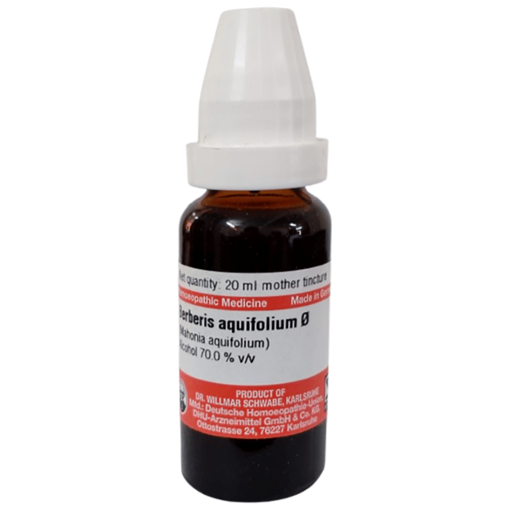 Dr Willmar Schwabe Germany Berberis Aquifolium Mother Tincture Q bottle of 20 ml Mother Tincture Dr Willmar Schwabe Germany Berberis Aquifolium Mother Tincture Q bottle of 20 ml Mother Tincture