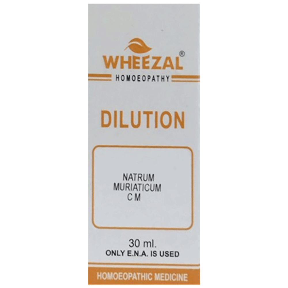 Wheezal Natrum Muriaticum Dilution CM bottle of 30 ml Dilution