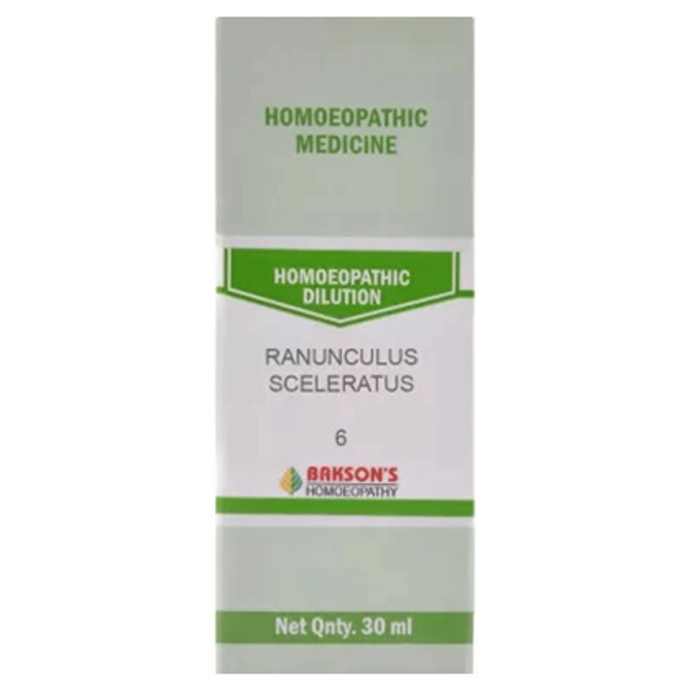 Bakson's Homeopathy Ranunculus Sceleratus Dilution 6 CH bottle of 30 ml Dilution Bakson's Homeopathy Ranunculus Sceleratus Dilution 6 CH bottle of 30 ml Dilution