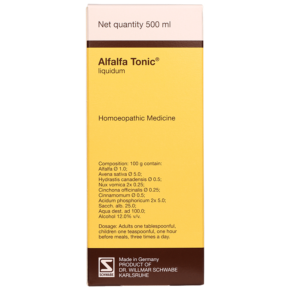 Dr Willmar Schwabe Germany Alfalfa Tonic bottle of 500 ml Tonic Dr Willmar Schwabe Germany Alfalfa Tonic bottle of 500 ml Tonic