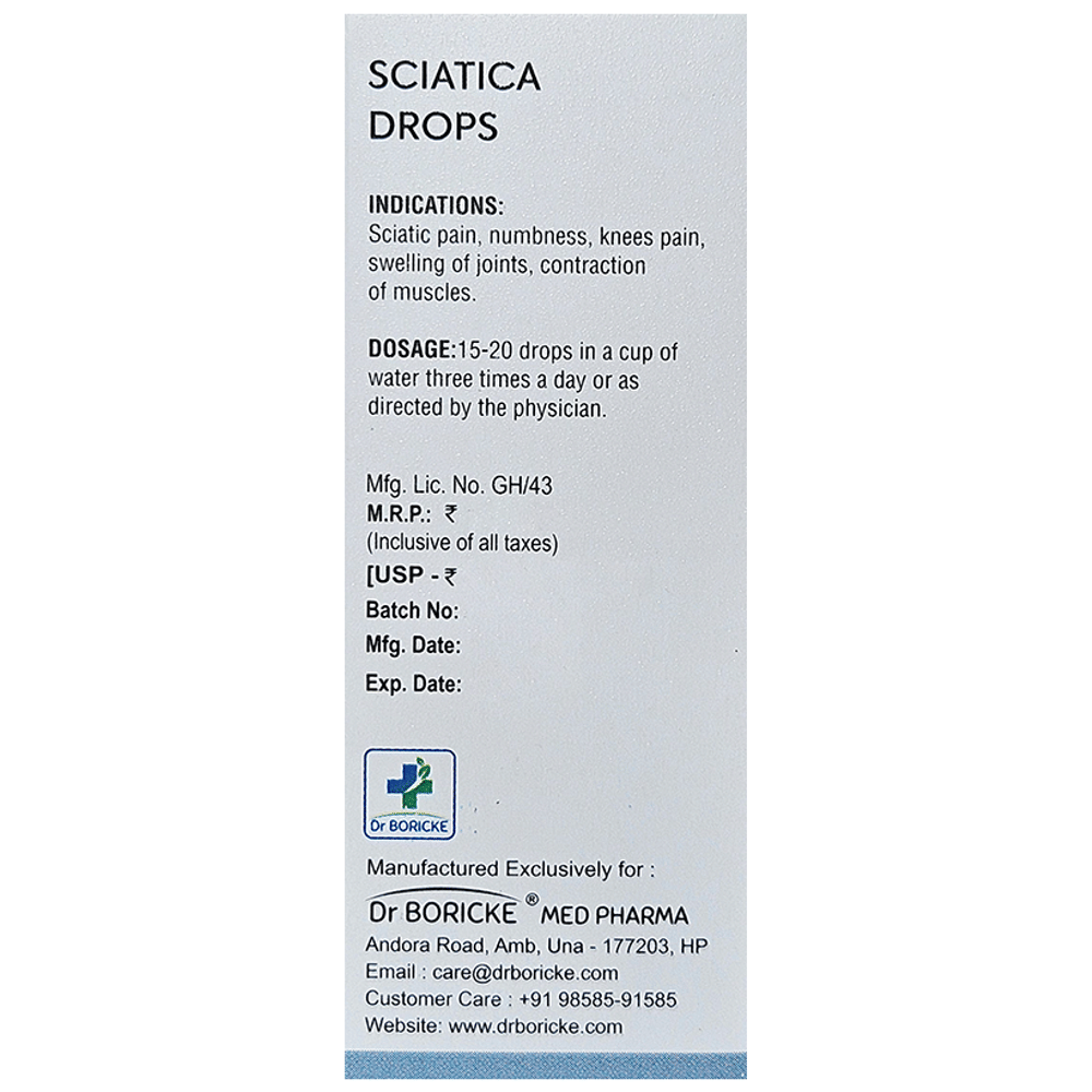 Dr Boricke DB 16 Sciatica Drop bottle of 30 ml Oral Drops