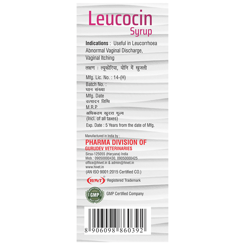 Hivet Leucocin Syrup bottle of 200 ml Syrup Hivet Leucocin Syrup bottle of 200 ml Syrup
